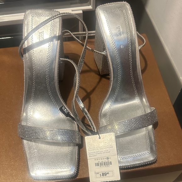 Zara studded crystal sandals - Picture 1 of 9